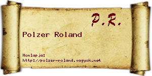 Polzer Roland névjegykártya